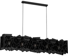 Csillár zsinóron CAMO 5xE27/15W/230V fekete