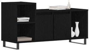 TV Szekrény Fekete Tölgy 100x35x55 cm Műanyag