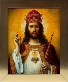 Vászonkép 30x25 Jézus Krisztus Az Arany Keret Királya