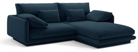 Sötétkék sarokkanapé (jobb oldali) Torino – Micadoni Home