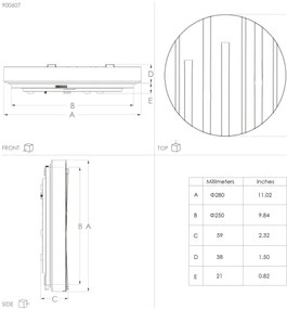 Eglo 900607 - LED Mennyezeti lámpa FERENTINO LED/10W/230V á. 28 cm
