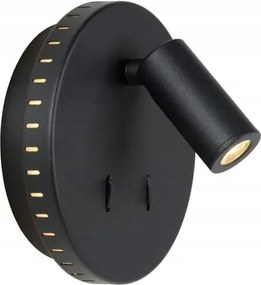 Led fali lámpa 6W 3000K fekete Bentjer modern Lucide