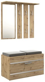 Shannan Opal előszobafal, 85x45x35 cm, tölgy