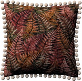 Párnahuzat 45x45 bordó-arany páfrány levelek