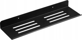 Fém Fürdőszobai Zuhany Akasztós Polc Fúrás Nélkül Fekete 40cm