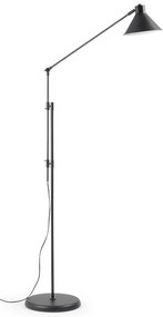 Fekete állólámpa fém búrával (magasság 220 cm) Dione – Kave Home