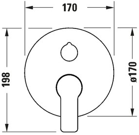 Duravit DC5210012046 – D-CODE kádcsaptelep rejtett (falba süllyesztett) beépítéshez, matt fekete