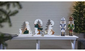 Fehér fénydekoráció karácsonyi mintával Forest Friends – Star Trading