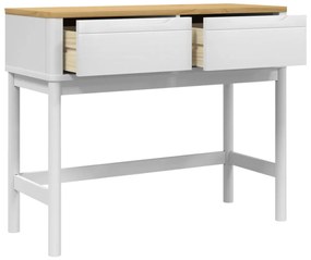 FLORO fehér tömör fenyőfa tálalóasztal 89,5 x 36,5 x 73 cm