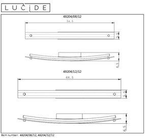 Lucide 48204/12/12 - LED Fali lámpa BOAZ LED/12W/230V IP21