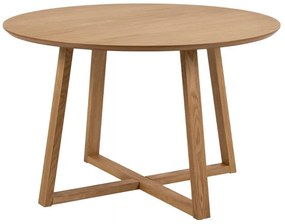 Asztal Oakland 812Tölgy, 75cm, Közepes sűrűségű farostlemez, Természetes fa furnér, Fa