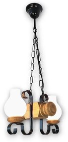 Brilagi - Csillár láncon RUSTIC 2xE14/40W/230V bükkfa