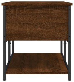 barna tölgyszínű szerelt fa tárolópad 100 x 42,5 x 47 cm