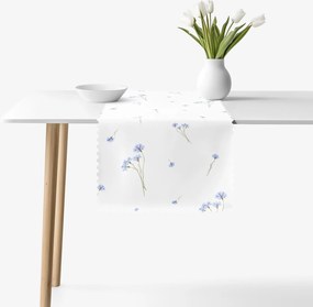Goldea teflonbevonatú asztali futó - kék búzavirág 20x120 cm