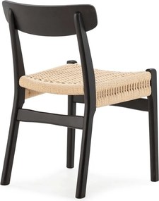 Fekete kaucsukfa étkezőszék szett 2 db-os Biel – MOME