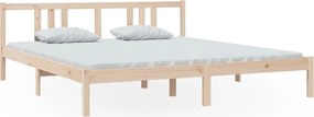 vidaXL Super King tömör fa ágykeret 180 x 200 cm