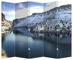 Paraván - Téli táj tóval (210x170 cm)