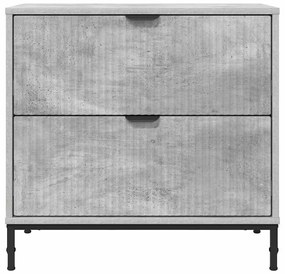 Éjjeli asztal fiókkal Beton szürke 63.5 x 36 x 61 cm Faanyag