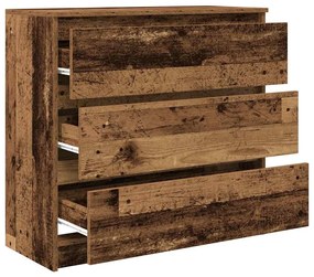 antik fa szerelt fa tálalószekrény 80x35x76 cm