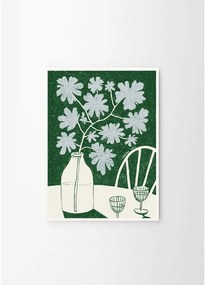 Poszter 30x40 cm Blue Flowers &amp; Red Wine – Anouk van Cleef – The Poster Club