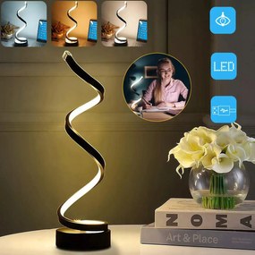 Led Spirális Asztali Lámpa, Szabályozható Kreatív Éjjeli Lámpa A Hálószobába