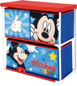 Disney Mickey Star játéktároló állvány 3 rekeszes 53x30x60 cm