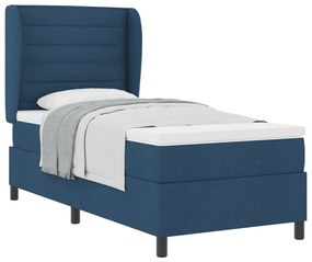 Kék Boxspring Ágy Matrac 100x200 cm Szövet