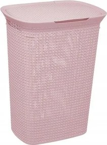Scandi szennyestartó kosár 57l rózsaszín