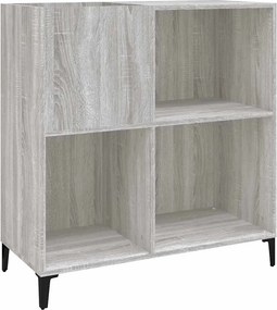 vidaXL szürke sonoma színű szerelt fa hanglemezszekrény 84,5x38x89 cm