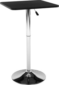 Magasság állítható bárasztal, fekete, 57x84-110 cm, FLORIAN