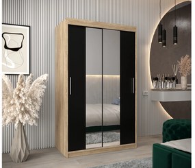 Ruhásszekrény 120 cm Toki 1 (szonoma tölgy + matt fekete). 1064899