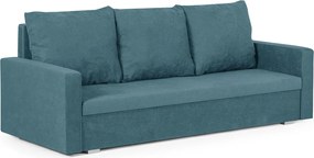 DELLA Háromszemélyes kinyitható kanapé Türkizkék