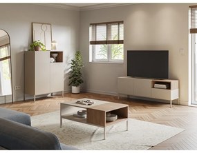 Krémszínű dohányzóasztal 56x90 cm Cailin – Marckeric