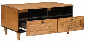 Dohányzóasztal Világosbarna 80 x 54 x 40 cm tömör mangófa