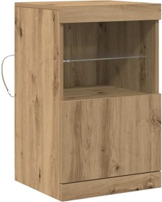 vidaXL LED tálaló Artisan tölgy 41 x 37 x 67 cm Faanyag