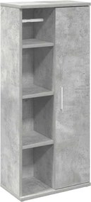 vidaXL betonszürke fürdőszobaszekrény tekercstartóval 39x22x90 cm