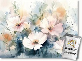 Fotótapéta Flizelina Akvarell Természet Kert Virágok Csokor 312x219 ragasztó