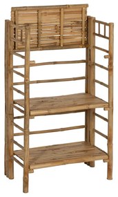Natúr színű bambusz polcos állvány 61x104x34 cm Manali – Ixia