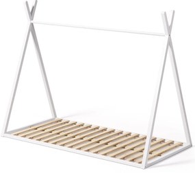 Fehér bükkfa házikó alakú gyerekágy ágyráccsal 90x190 cm Maralis – Kave Home