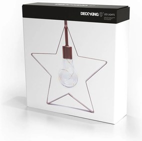 DecoKing Karácsonyi lámpa Csillag meleg fehér, 5LED