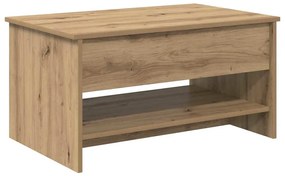 Dohányzóasztal kézműves tölgy 80 x 50.5 x 41.5 cm Faanyag