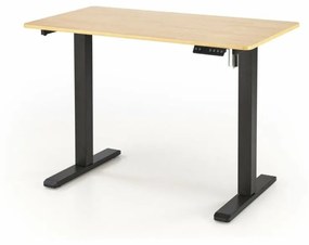 B53 íróasztal állítható magassággal, arany tölgy / fekete