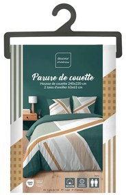 Fehér kétszemélyes-hosszabbított pamut ágyneműhuzat 240x220 cm Zephyr – douceur d'intérieur