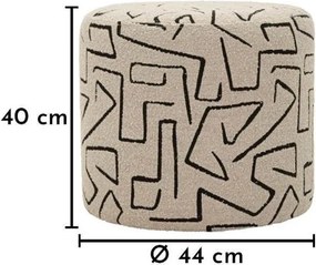 Bézs buklé puff Nairobi – Mauro Ferretti