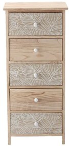 Komód  LUIZA  5 fiókkal - boho design, 40 x 29 x 90 cm, 40 x 29 x 90 cm
