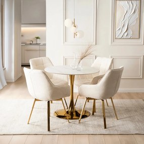 Bézs Bouclé Forgószék MIA