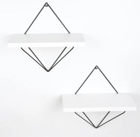 KÉSZLET 2x Fali polc 14x30 cm fehér