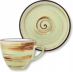 Kávéscsésze 110 ml csészealjjal 12 cm Wilmax Pisztácia