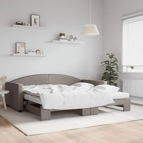 fekete kihúzható szövet heverő matracokkal 100 x 200 cm