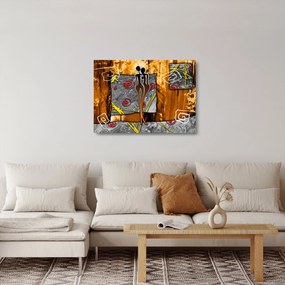 Egy ősi festmény képe (üvegen) (70x50 cm)